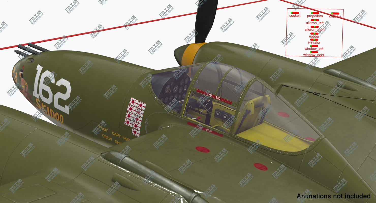 images/goods_img/2021040163/Lockheed P-38 Lightning US WWII Fighter Rigged 3D model/4.jpg